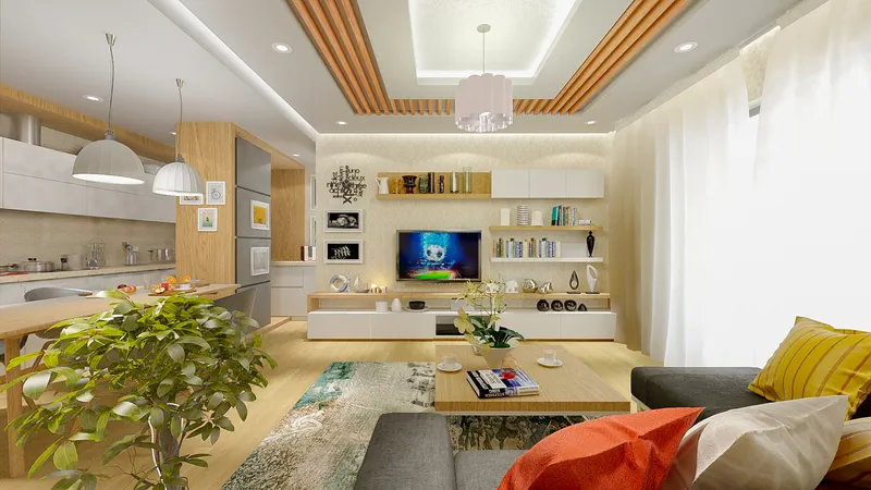 Interior Dizajn. Apartament I01. Vizualizim.